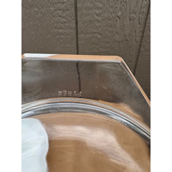 Pyrex Divided Town & Country Casserole Dish Lid Orange Yellow Starburst 1.5 QT - Picture 9 of 14